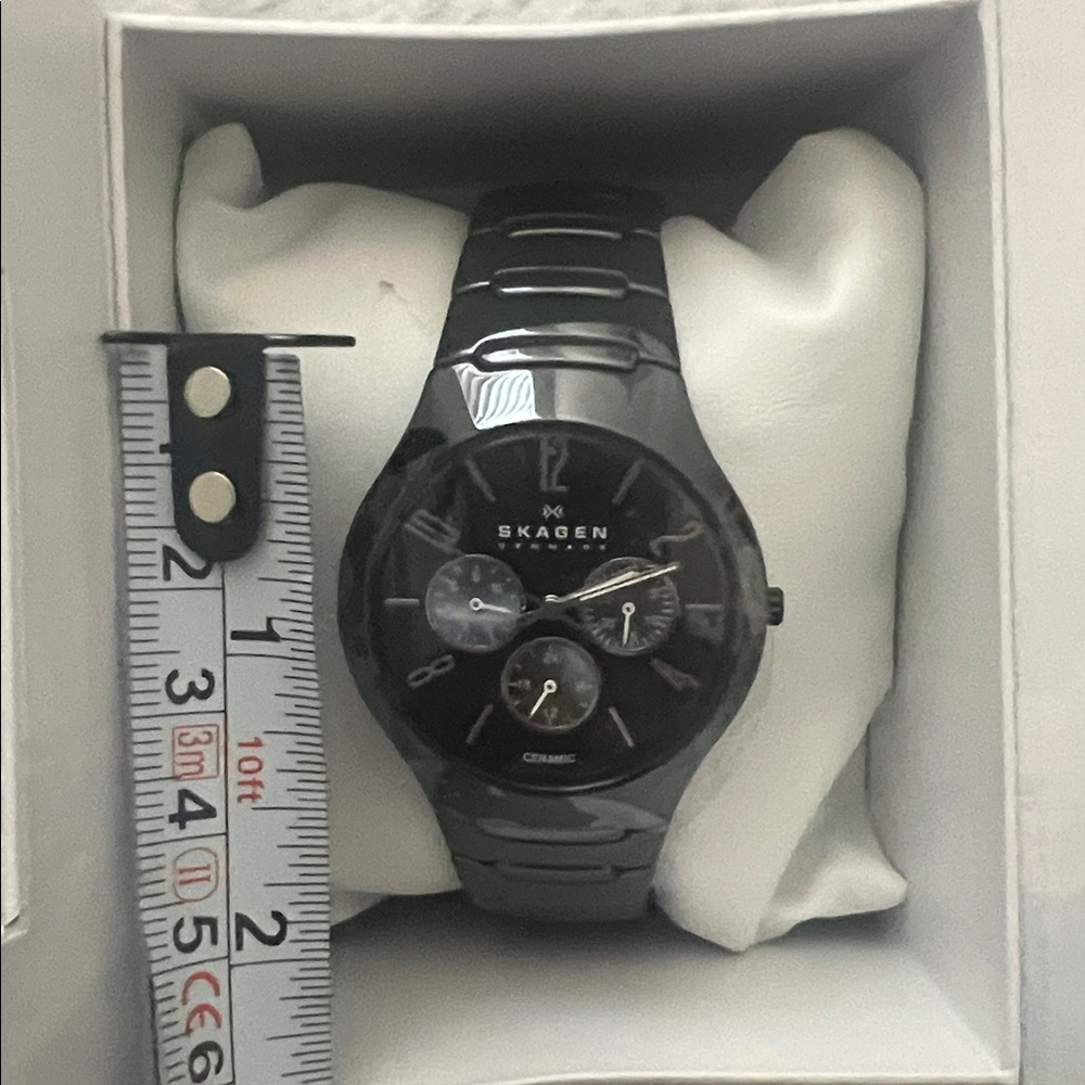 NEW Men’s Skagen Watch: Skagen Black Multifunction Ceramic Watch - Picture 9 of 10